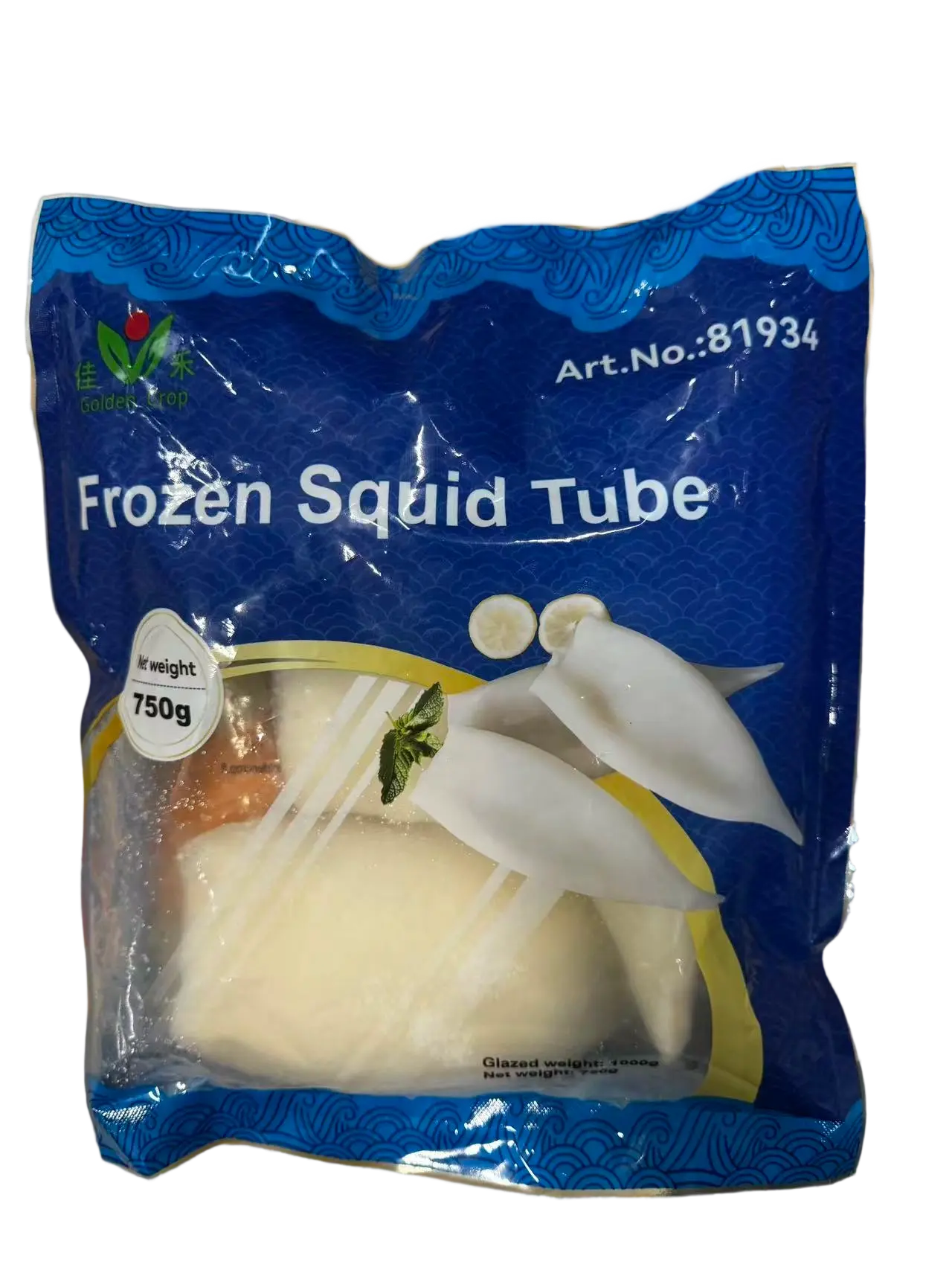GC Frozen Squid Tube (DOSIDICUS GIGAS) 750g | 佳禾 冷冻鱿鱼筒 750g